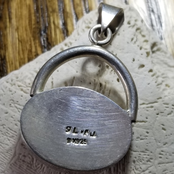 Silver & Red Pendant - Picture 2 of 2